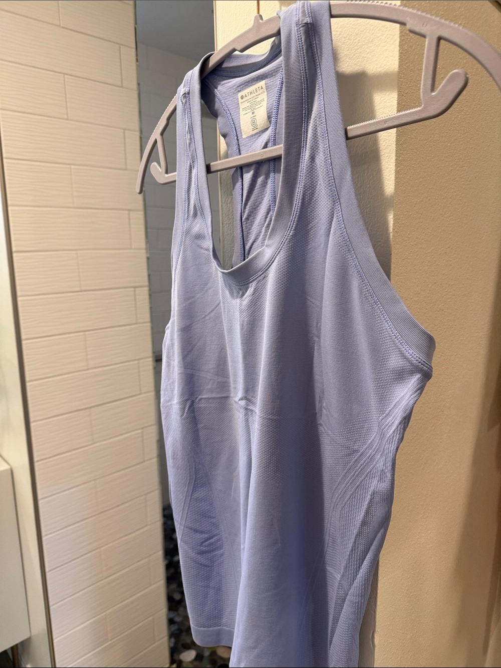 Athleta Periwinkle Blue Racerback Performance Tank
